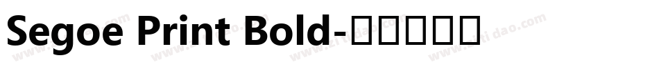 Segoe Print Bold字体转换